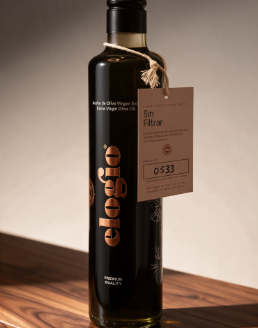 Aceite de Oliva Virgen Extra AOVE Sin Filtrar Extracción en frío ELOGIO Jaén Andalucía